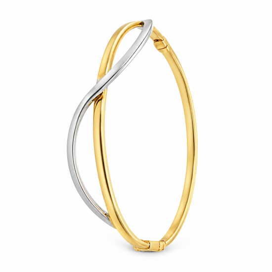 Pre Owned 9ct Two Tone Bangle ZB880